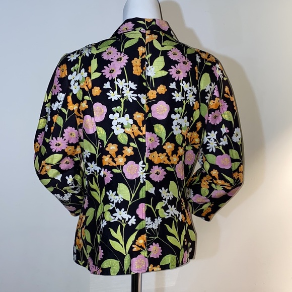 VTG SIGRID OLSEN Floral Print Blazer Size 4 - Picture 5 of 9